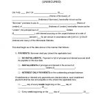 Minnesota Unsecured Promissory Note Template