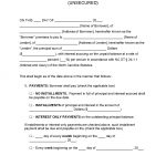 North Carolina Unsecured Promissory Note Template