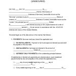 Alaska Unsecured Promissory Note Template