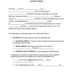 Georgia Unsecured Promissory Note Template