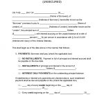 Indiana Unsecured Promissory Note Template