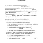 Kansas Unsecured Promissory Note Template